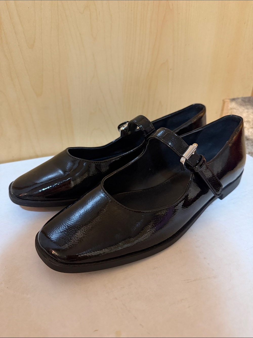 Steve Madden Black Patent Mary Jane Loafers